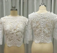 new wedding jackets for women 34 long sleeve lace bolero bateau pearls wedding jacket plus size custom made