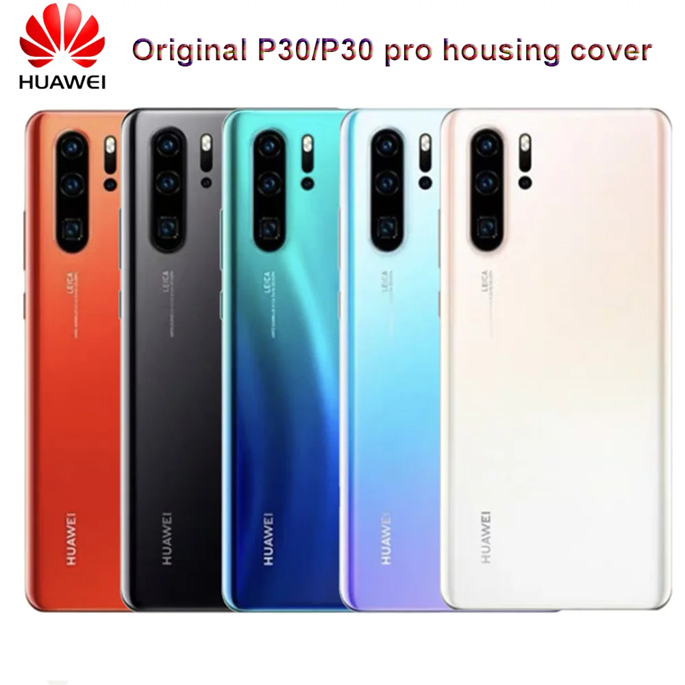 100% оригинальная крышка батарейного отсека Huawei P30 Pro Задняя стеклянная панель