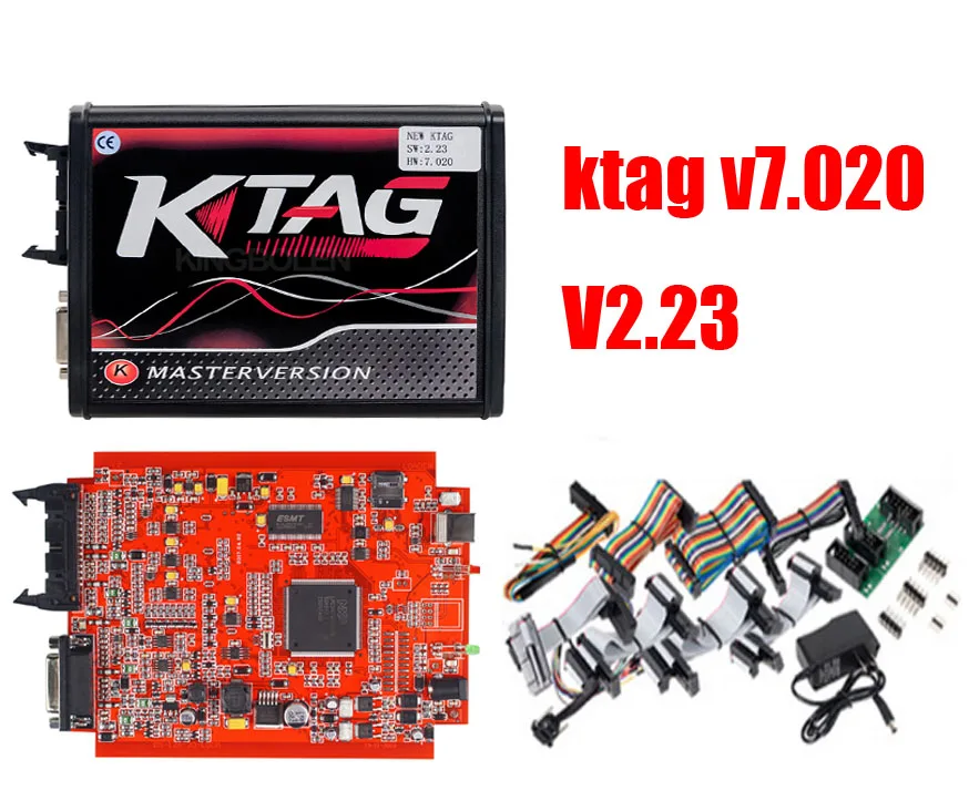 kTAGv7.020FULL Красный ЕС KESS V2 V5.017 V2.47 мастер KTAG V7.020 V2.23 полный ECU программиста 5,017 2,47 чип-тюнинг инструмент BDM зонд Адаптер - Цвет: kTAGv7.020FULL
