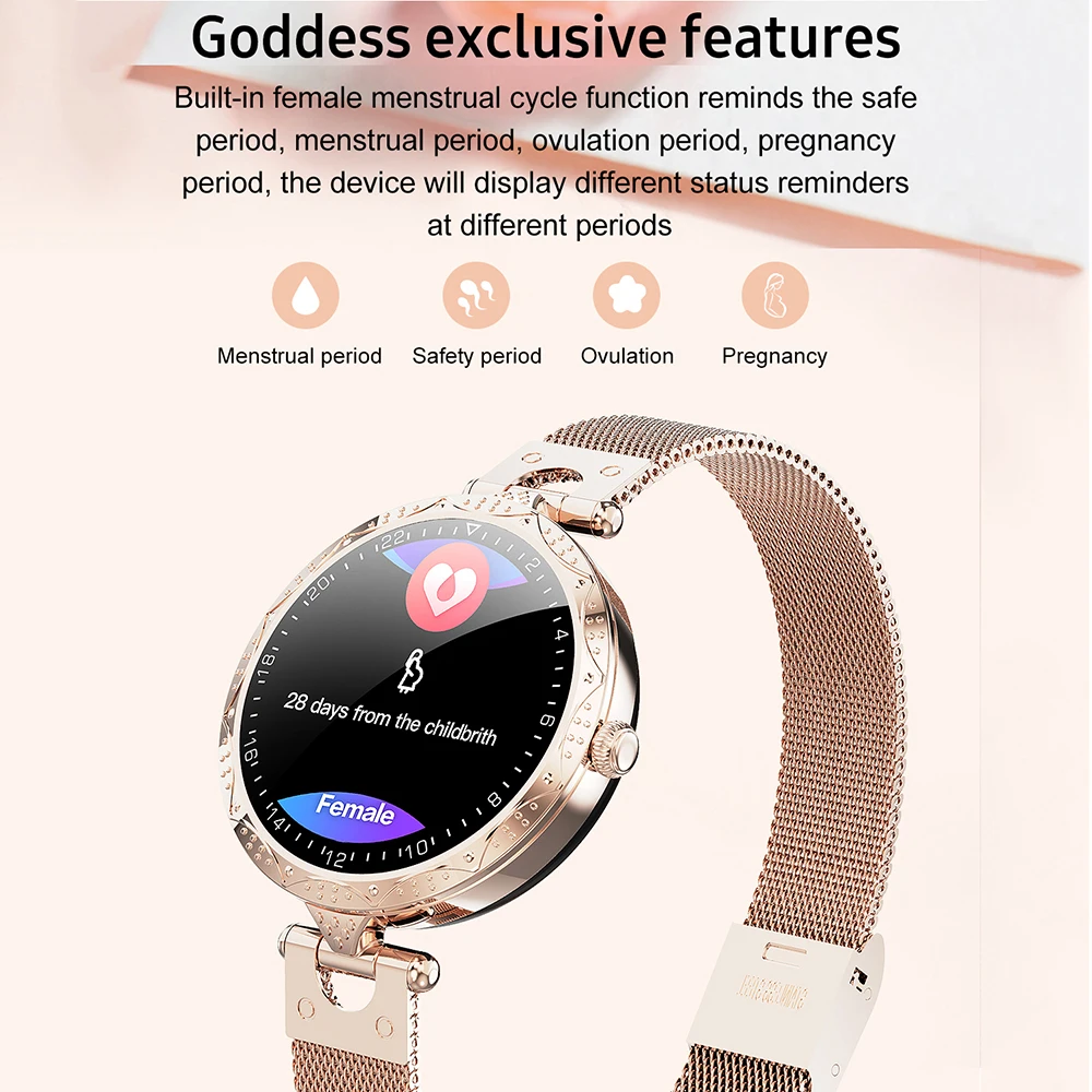 

Ak22 Female Smart Bracelet Ip67 Waterproof Heart Rate Women Messaging Reminder Fashion Sports Fitness Wristband