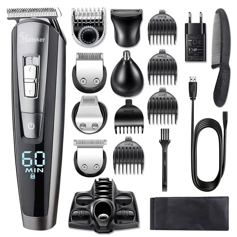 

All in one wet dry hair trimmer beard grooming trimer facial body hair clipper professional hair cutting machine set for men