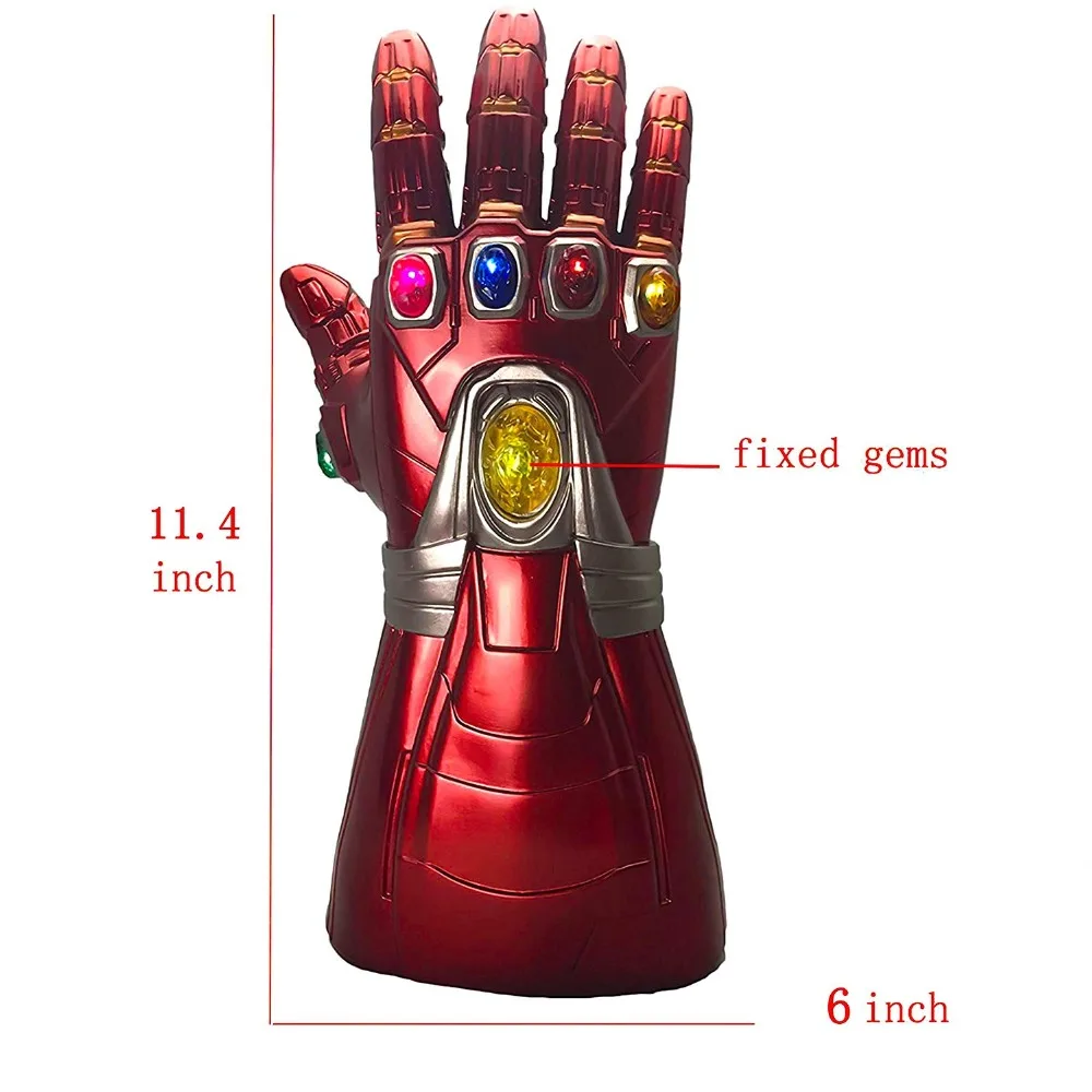 Yacn Infinity Gauntlet Железный человек перчатка костюм съемный лазерный Камень Рука Тони Старк маскарадный светильник