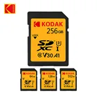 Карта памяти KODAK SD, V30, C10, 100, МБс., 16 ГБ, 32 ГБ, 64 ГБ, 128 ГБ, 256 ГБ, SDXC, SDHC, класс 10, для цифровой камеры DSLR