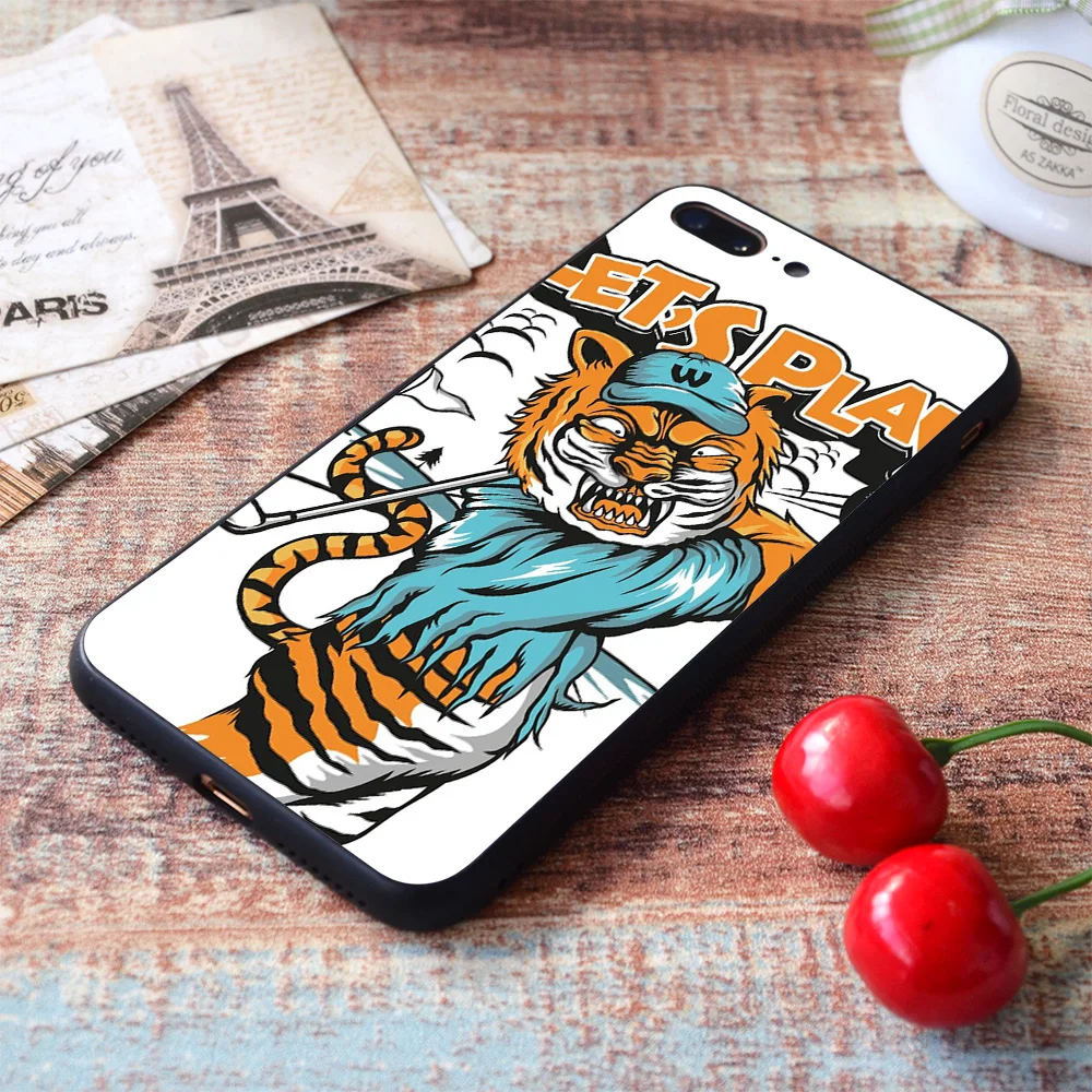 for iphone tiger golfer soft tpu border apple iphone case free global shipping