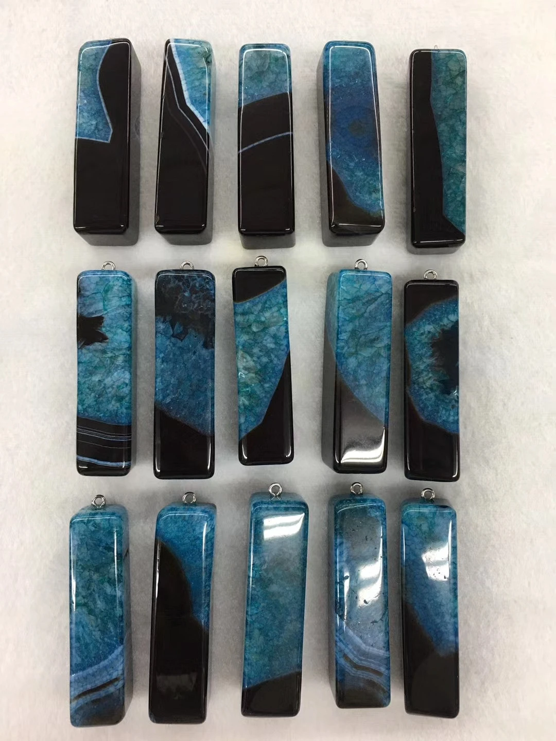 Оптовая продажа цена 10 шт./упак. натуральный голубой Кварцевый агаты кулон из