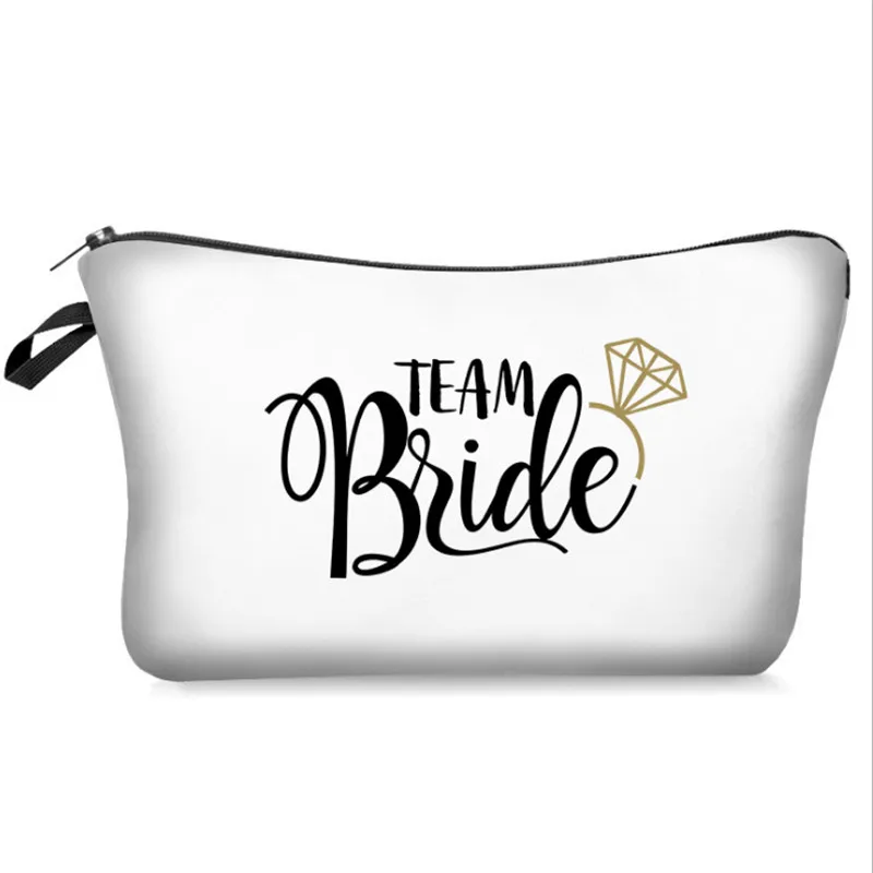Bridesmaid Gift Team Bride To Be Hair Clip Wristband Cosmetic Bag Wedding supplies Bridal Shower Bachelorette Party Decoration-S | Дом и сад