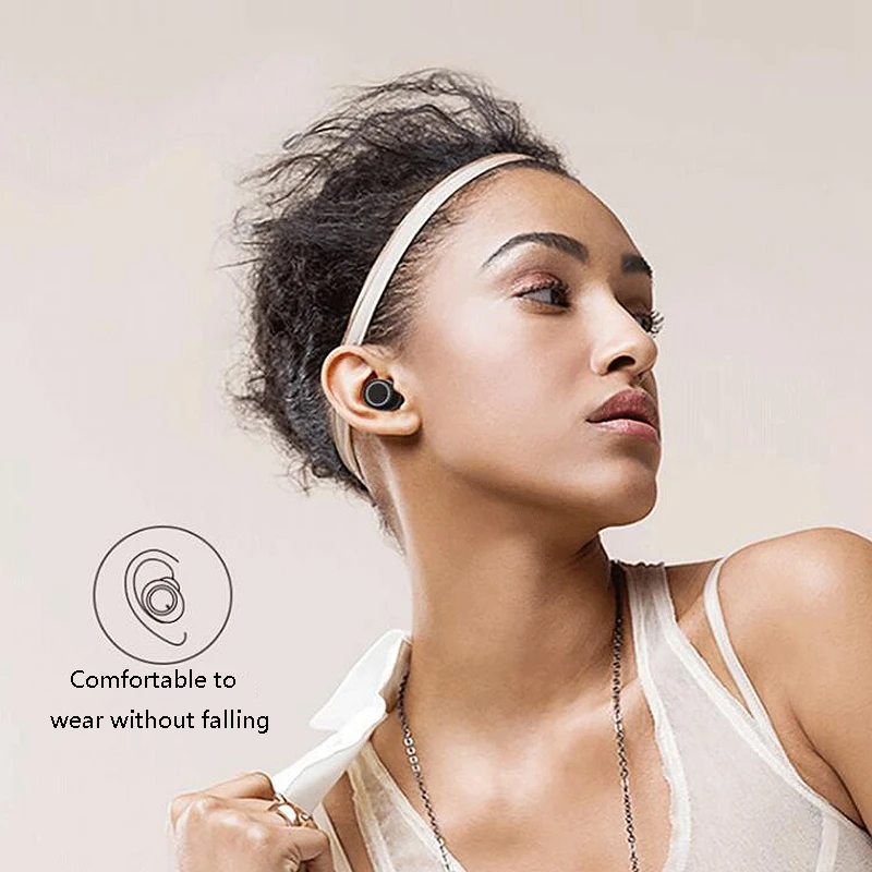 TWS01 Bluetooth наушники отпечаток пальца беспроводные стерео шумоподавление игровая