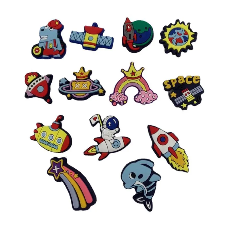 

1 PCS Kids and Rainbow Shoes Charms For Crocks Customized Shoes Decorations Accessories Kid's Party Gifts Wholesale