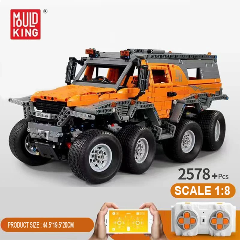 

Радиоуправляемые блоки Mould King 13088 Avtoros Shaman 8x8, совместимые с 23011 техническими строительными блоками, Обучающие игрушки, подарок