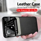 Чехол для Xiaomi 11 Pro, кожаный чехол для телефона Xiomi Mi11 Pro, Mi 11Pro, 6,81 дюйма, оргстекл, противоударный, силиконовая рамка, защитный чехол