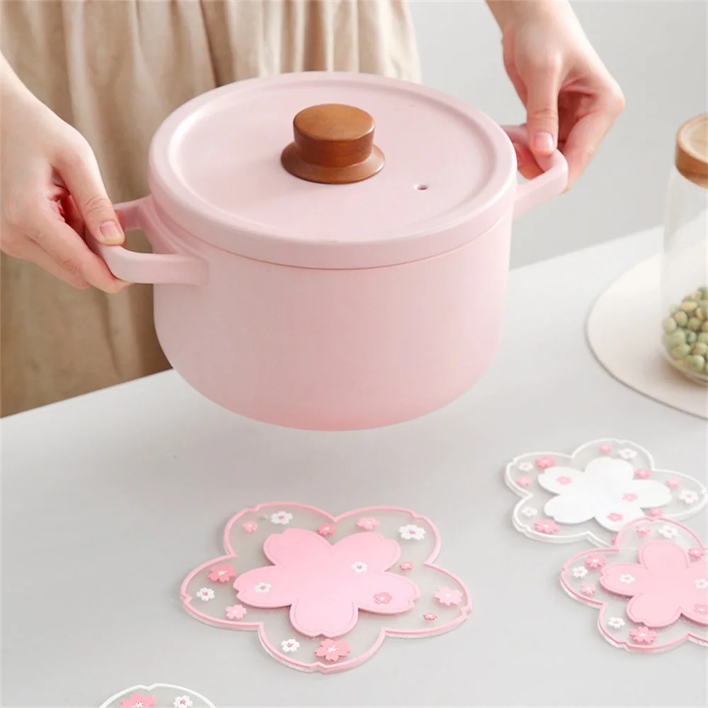 1/2 шт. цветущая вишня Настольный коврик изоляции Coaster Sakura Non Slip Кофе Чай