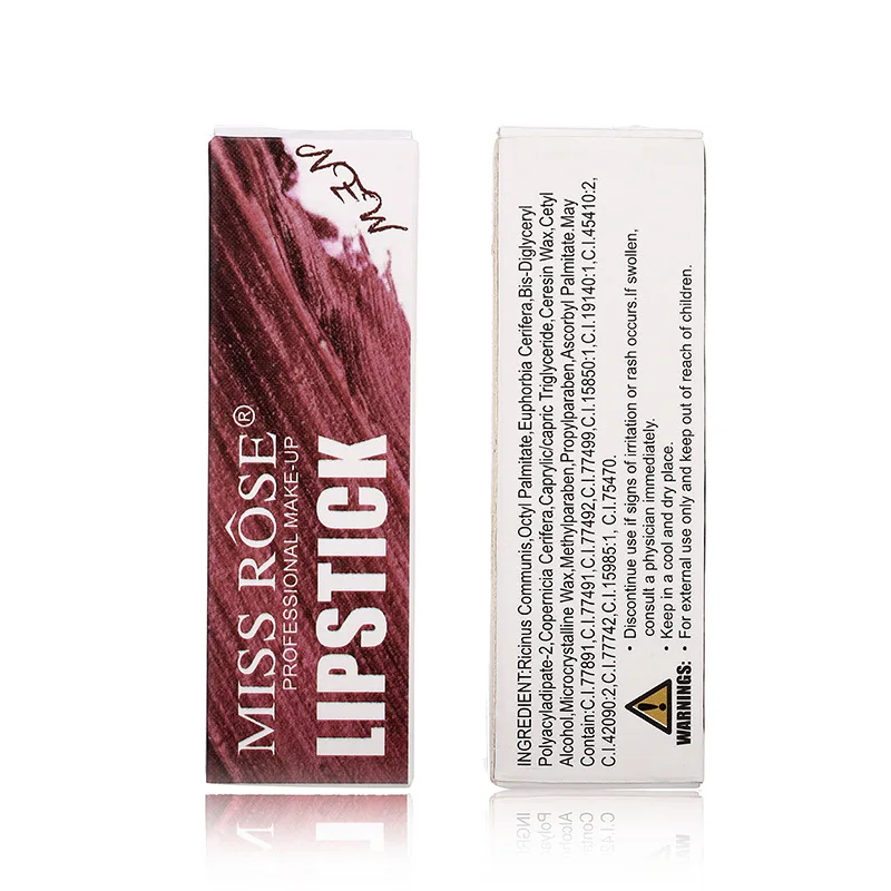 

Miss Rose Matte Lipstick 12 Colors Easy To Wear Lip Gloss Long-lasting Lipstick Waterproof Nude Tint Velvet Makeup Lip stick Set