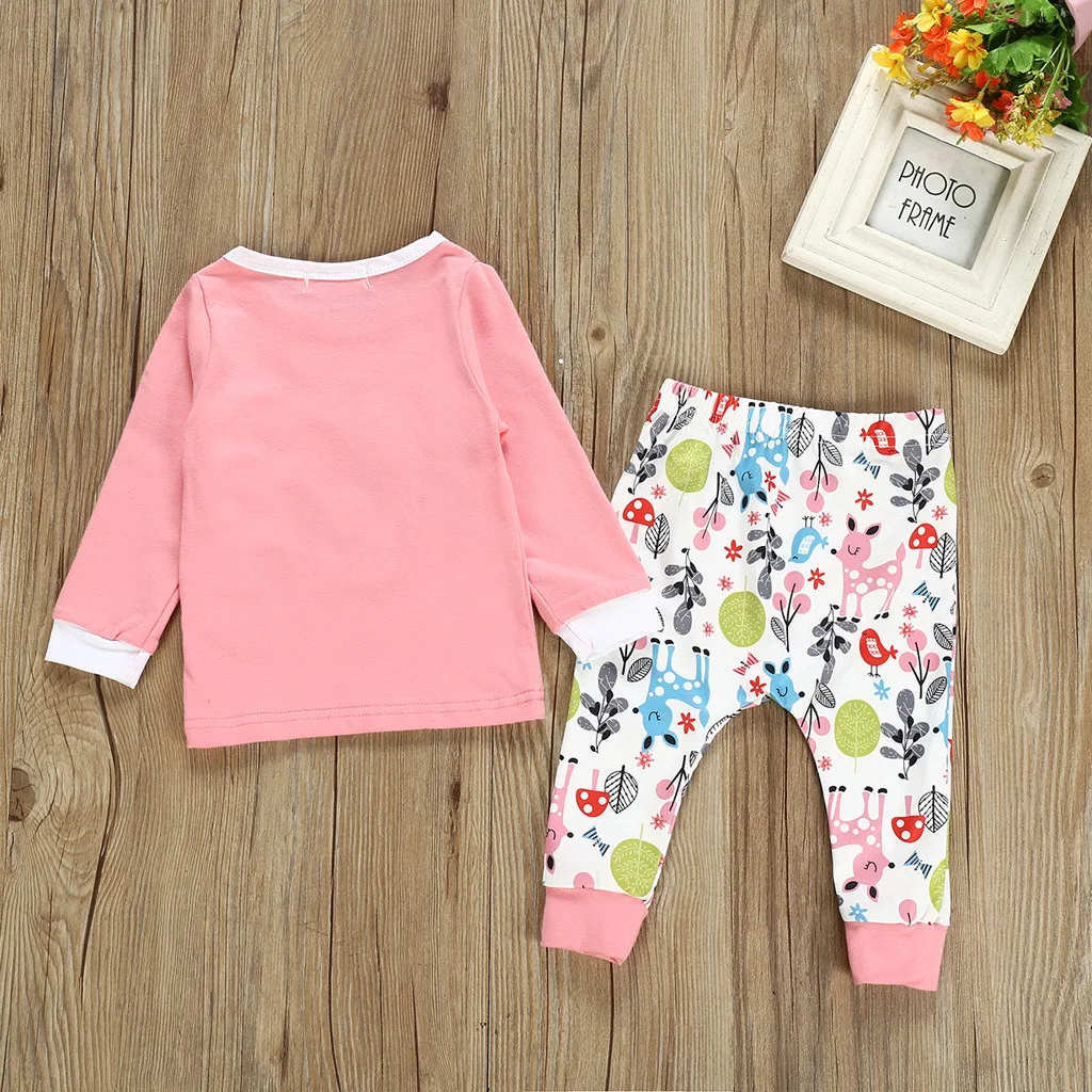 Рождественские наряды для новорожденных девочек топы с длинными рукавами и