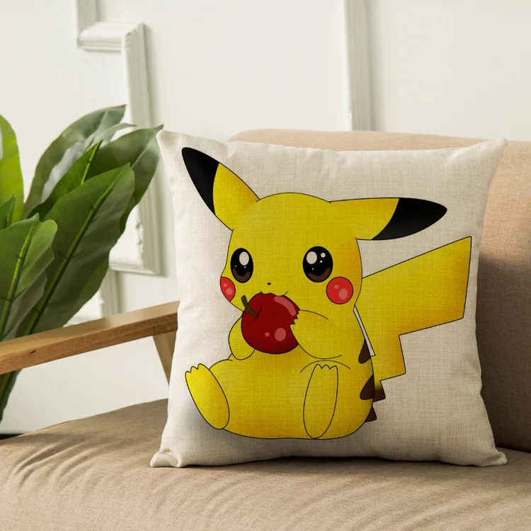 

TAKARA TOMY Pikachu pokemon cotton and linen pillow without pillow core linen cases home decor throw pillow home decoration