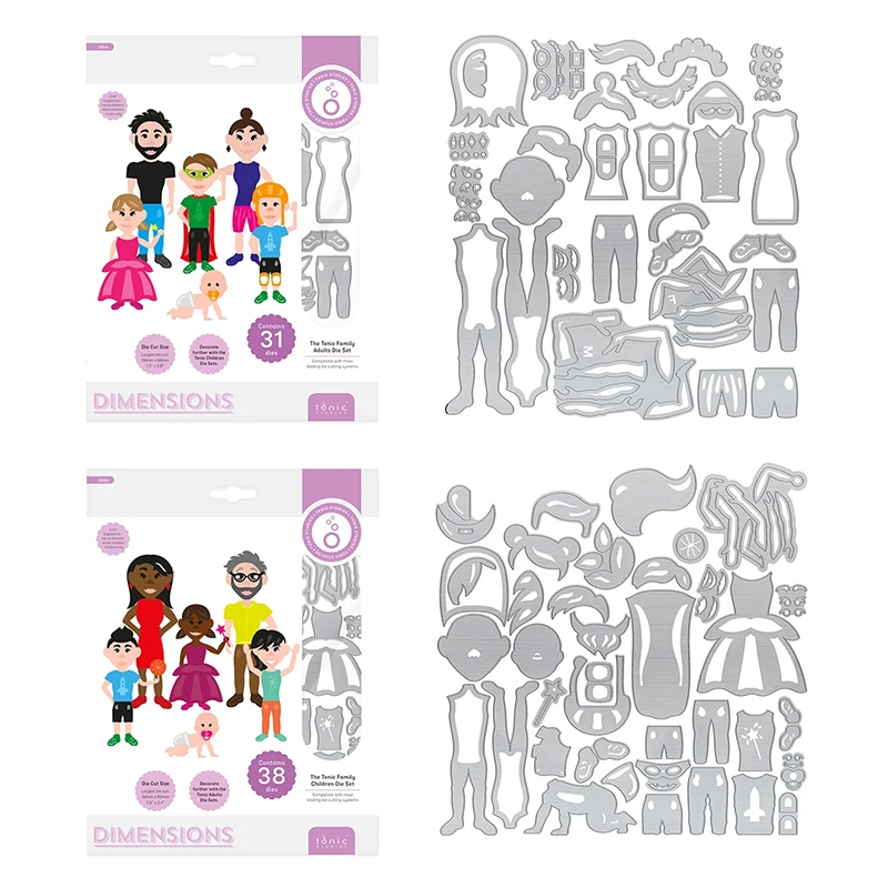 Набор головоломок для людей и одежды металлические штампы DIY скрапбукинга