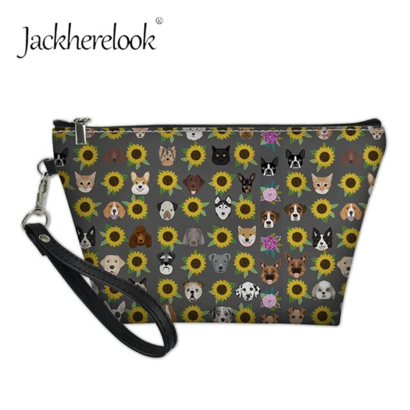 Jackherelook с рисунком из мультфильма «Щенячий патруль» и головоломка косметичка для путешествий, с изображением подсолнуха, органайзер, хранилище, сумочка, Make up Чехол функция косметички - Цвет: ZJZ583Z8