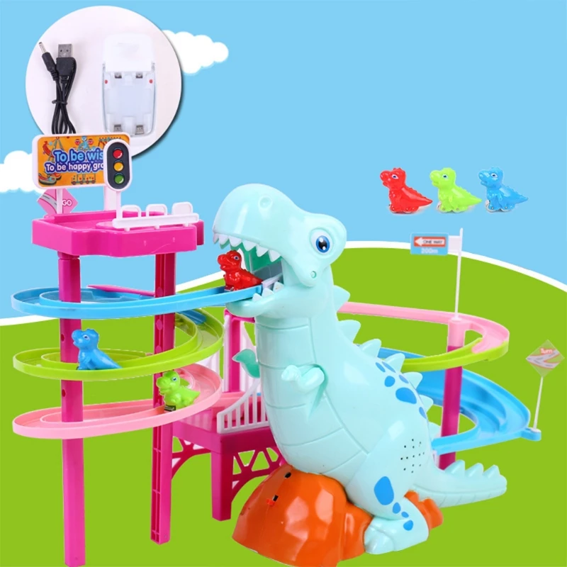 

B36E Musical Dinosaur LED Race Toy Adventure Puzzle Toy Birthday Gift Christmas Gifts For Kids