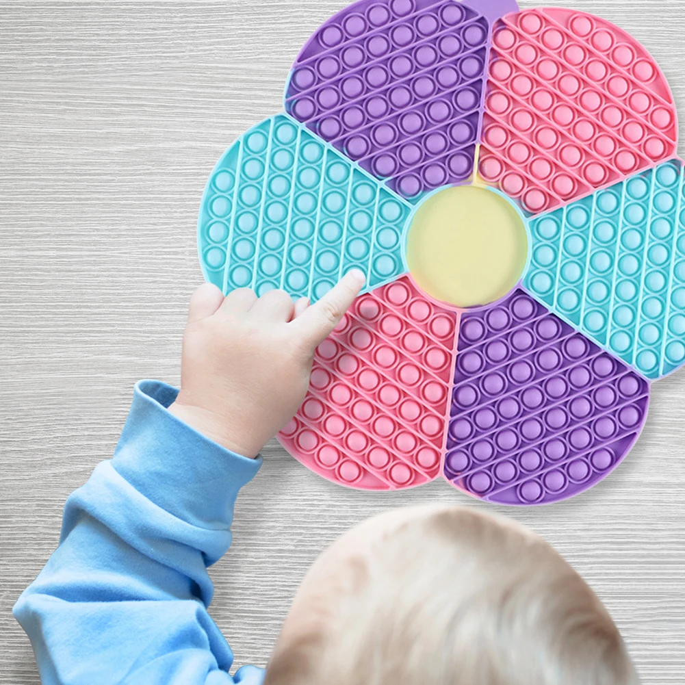 Big Size Flower Push Bubble Chessboard Adult Children Autism Anti-Stress Board Family Fun Interactive Game Sensory Fidget Toy | Игрушки и