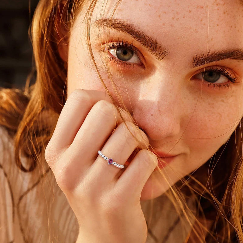 

Dark Red Beaded Rings 100% 925 Sterling-Silver-Jewelry Free Shipping