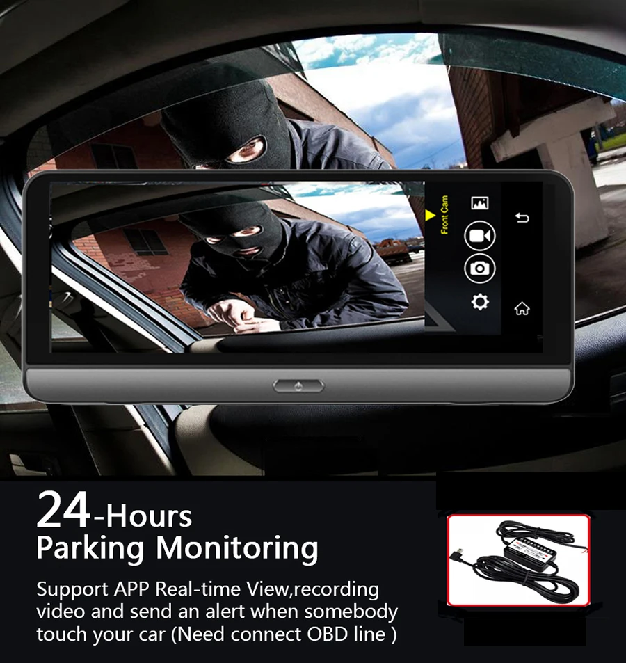 Автомобильный видеорегистратор Anfilite 8 &quotс сенсорным экраном 1080 P двойной