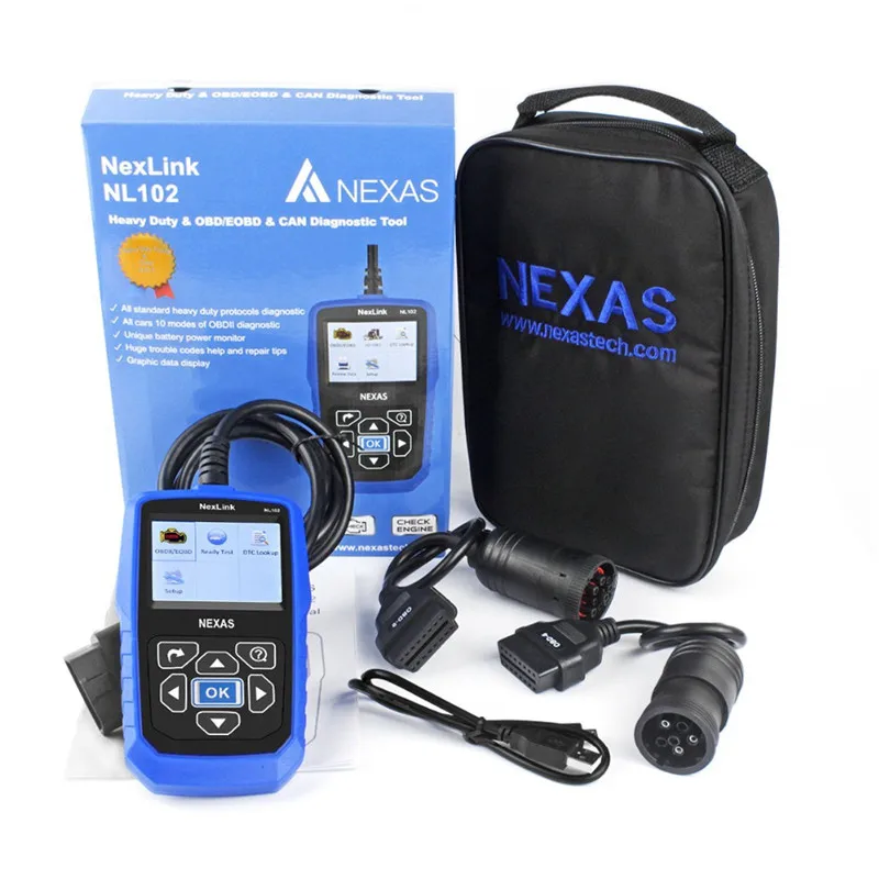 NEXAS NL101 OBD2 сканер автомобильный считыватель кода двигателя тестер батареи