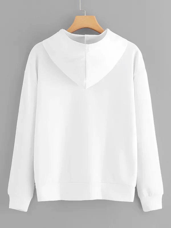 Дизайнерское худи для женщин уличная с круглым вырезом принтом женская мода