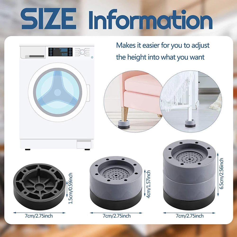4 шт. Универсальный анти Вибрация средства ухода за кожей стоп колодки стиральная