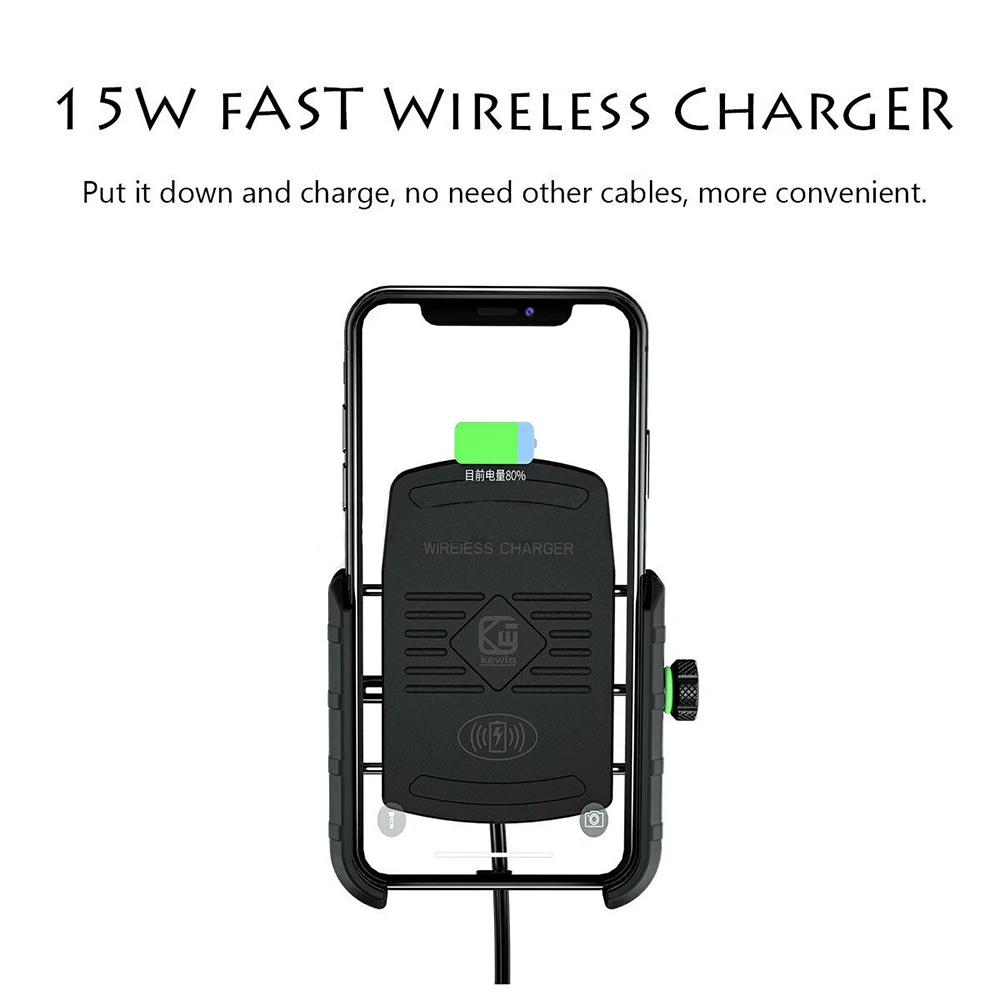 Беспроводное зарядное устройство для мотоцикла кронштейн 3 5-6 5 дюймов мобильный