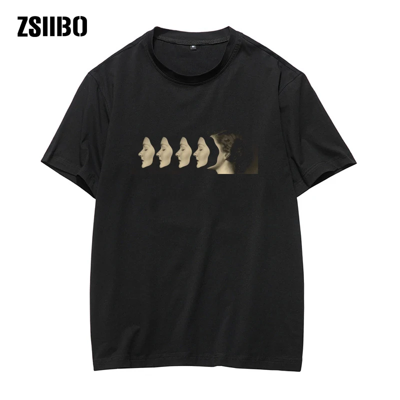 Мужская футболка с человеческим лицом унисекс безбелая хип хоп забавная s панк