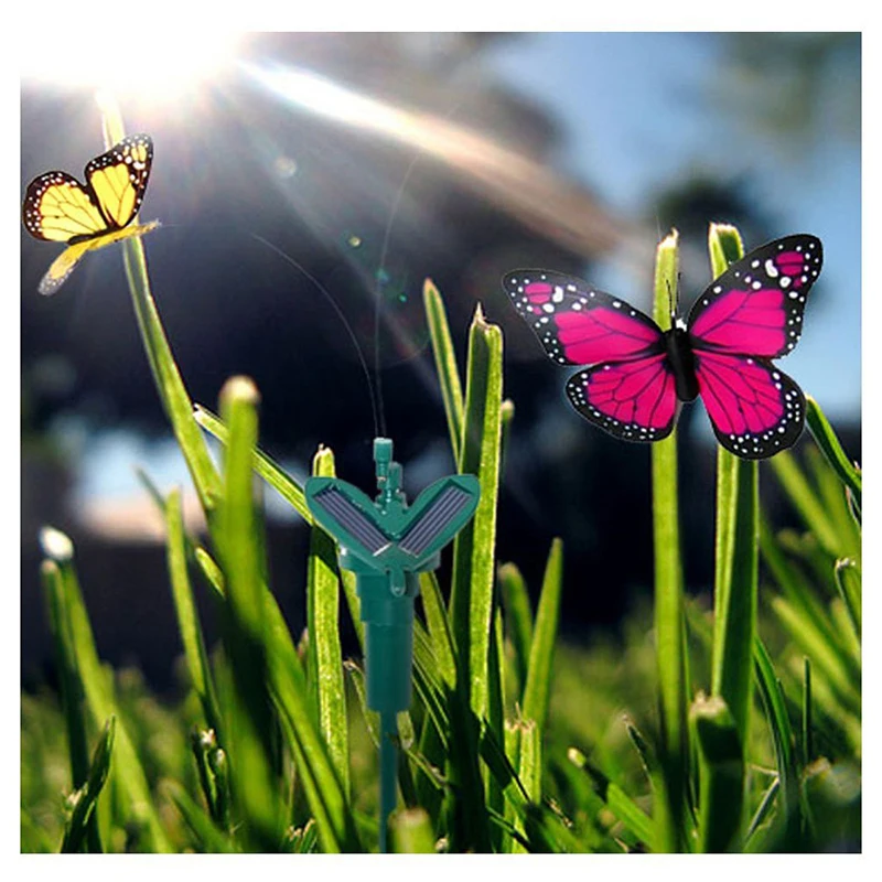 

2x Dancing Creative toys on garden tools Garden lawn Flowerpot Flower bed Decoration ornament, color Random