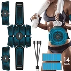 Тренажер для мышц живота, 14 подушечек, АБС-пластик, бедра стимулятор мышц живота, массажный набор для похудения, для дома, фитнеса, бодибилдинга