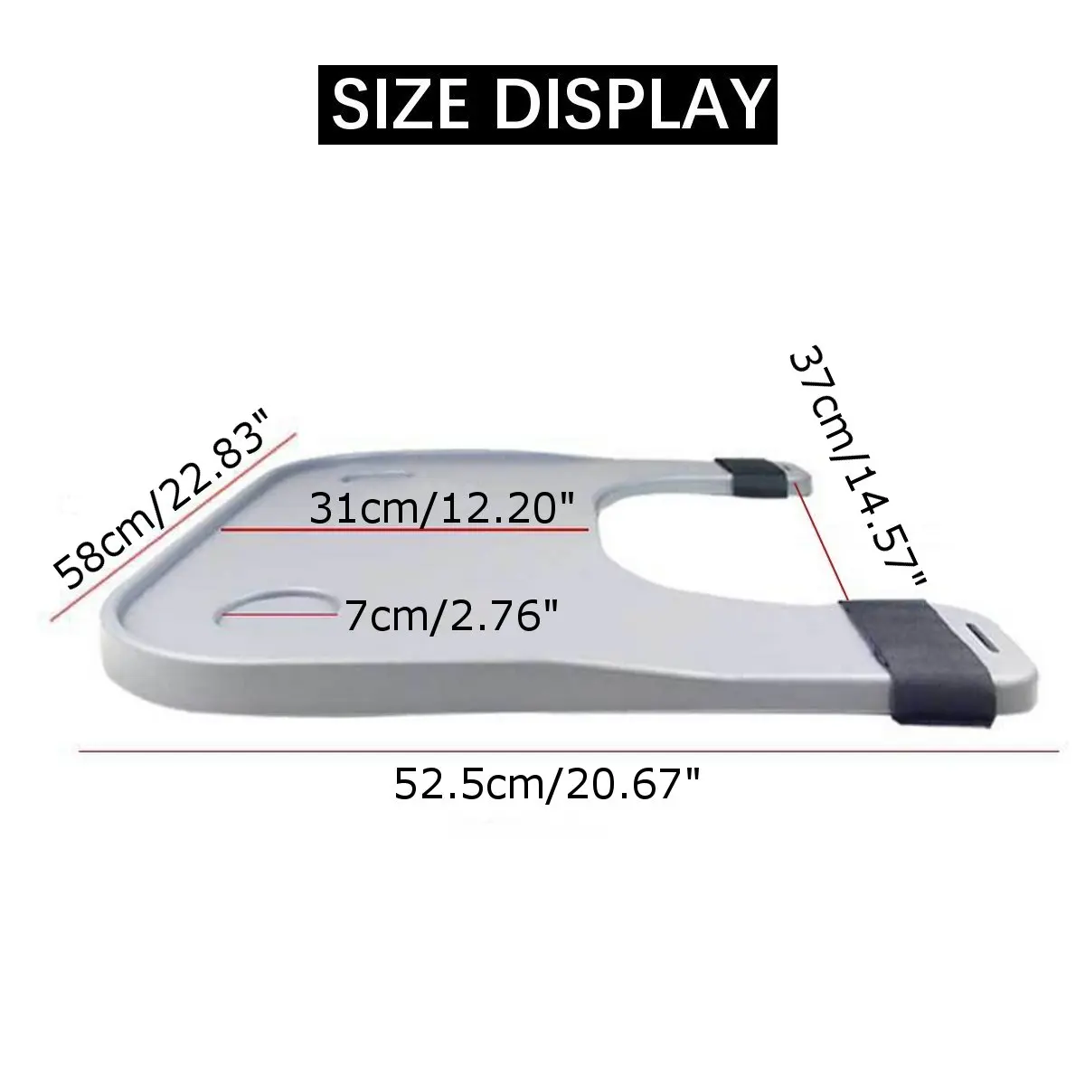 

ABS Wheelchair Tray Table 2 Cups Holder Portable Lap Eating Reading Desk Nursing Home Stand Counter Wheelchair Accessories