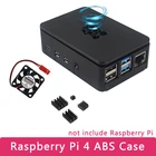 Чехол для Raspberry Pi 4 Model B, пластиковый корпус из АБС-пластика, дополнительные радиаторы охлаждающего вентилятора для Pi 4