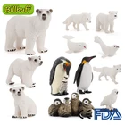 1 шт., Набор моделирующих животных из арктической природы, волк, медведь, лиса, кролик, коллекционные фигурки, развивающая игрушка для детей, подарок