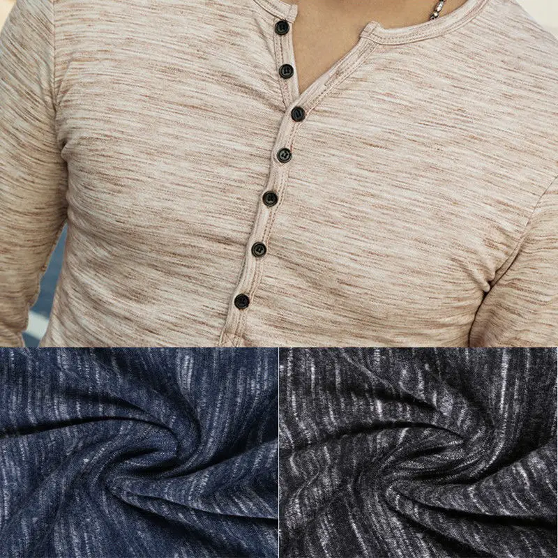 

New Fashion Men's Slim Fitness V-Neck Long Sleeve Muscle Tee T-shirt Casual Tops Skinny Mens T-Shirts