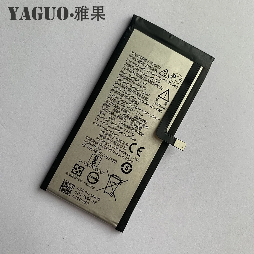 

100% New Original HE333 3260mAh Battery HE 333 For Nokia 8 Sirocco Nokia8 N8 Batteries Mobile Phone + Tool Kits