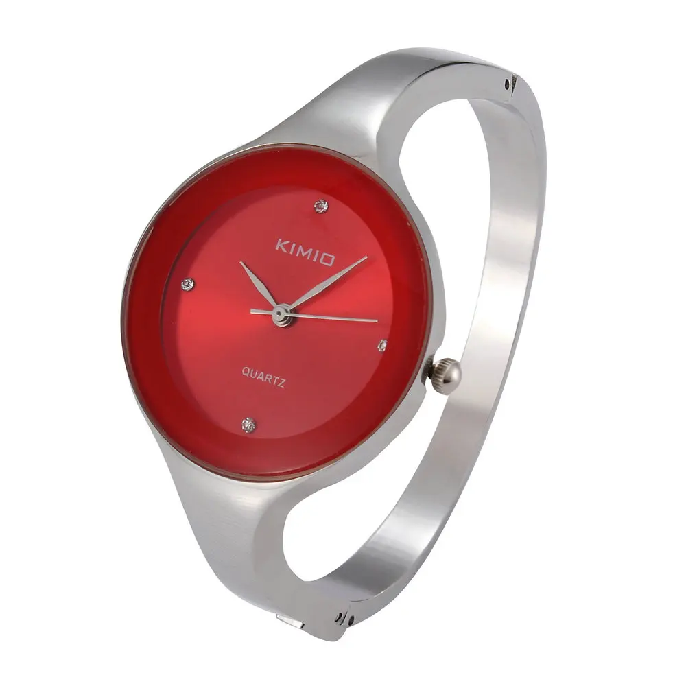 Red Larger size GEEKTHINK люксовый бренд Модные кварцевые часы для женщин дамы браслет из нержавеющей стали повседневные часы Женское платье подарок - Цвет: Red Larger size