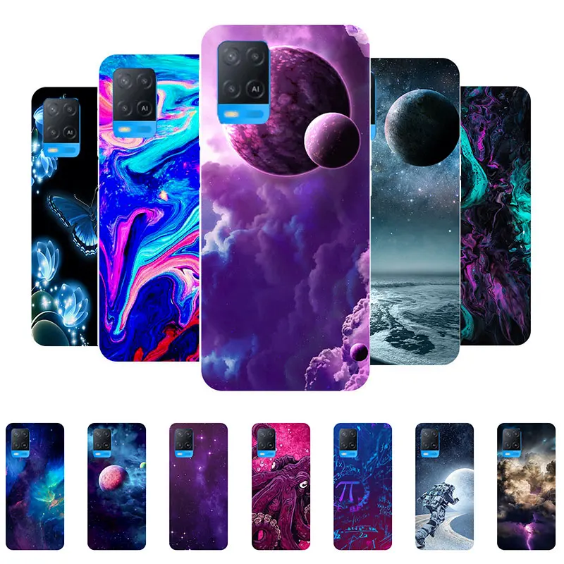 

For OPPO A54 5G Case Silicone Space Soft TPU Back Cover Case for OPPO A74 5G Bumper Phone Case for OPPOA74 A 74 5g Case A 54 5G