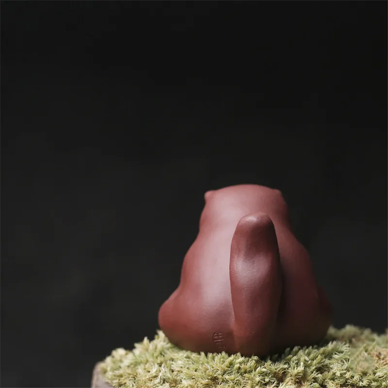 Креативные керамические фигурки животных чай из фиолетовой глины милый кунг фу