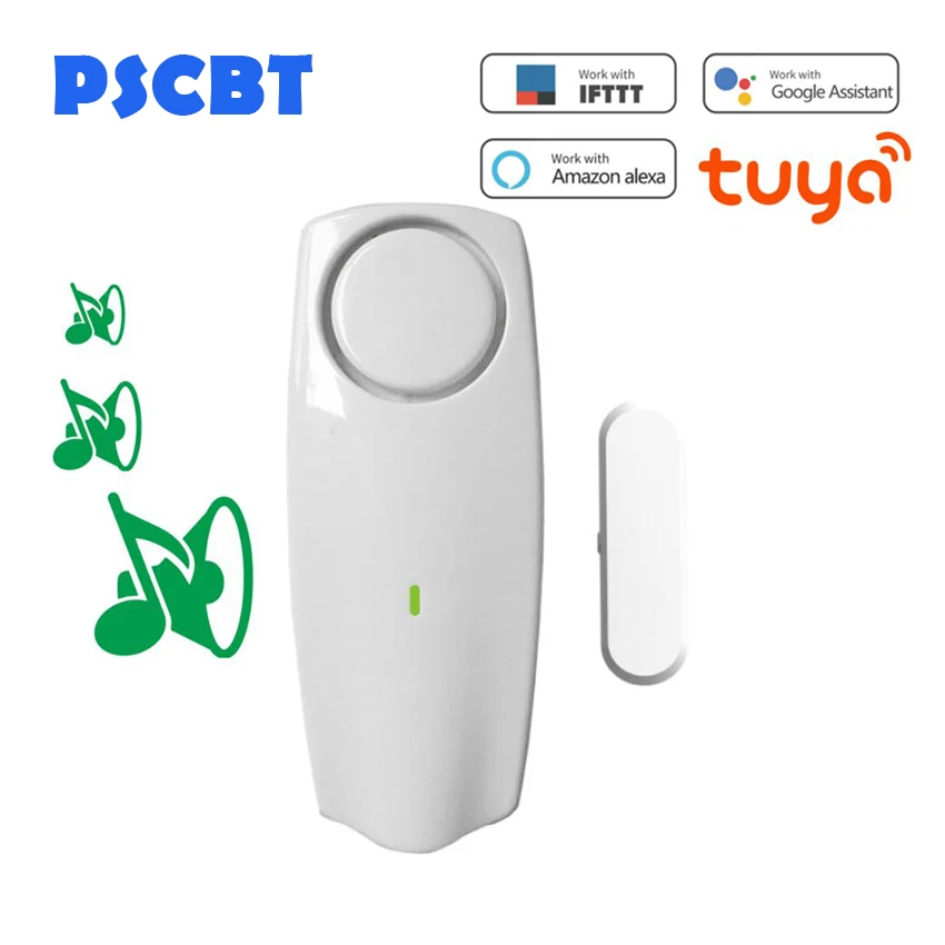 Wireless Tuya Music Window Door Sensor Smart Opening Detector Independent Alarm Alexa Google Home IFTTT for Burglar | Безопасность и
