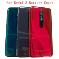 battery case cover rear door housing back case for xiaomi redmi 8 battery cover camera frame lens with logo
