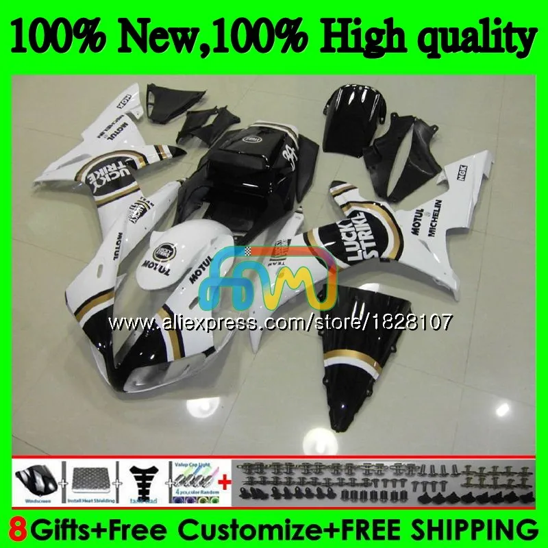 

Body For YAMAHA YZF R 1 YZF 1000 YZF-1000 YZFR1 02 03 Kit 122BS.16 YZF R1 1000CC YZF1000 YZF-R1 2002 2003 Lucky Strike Fairings