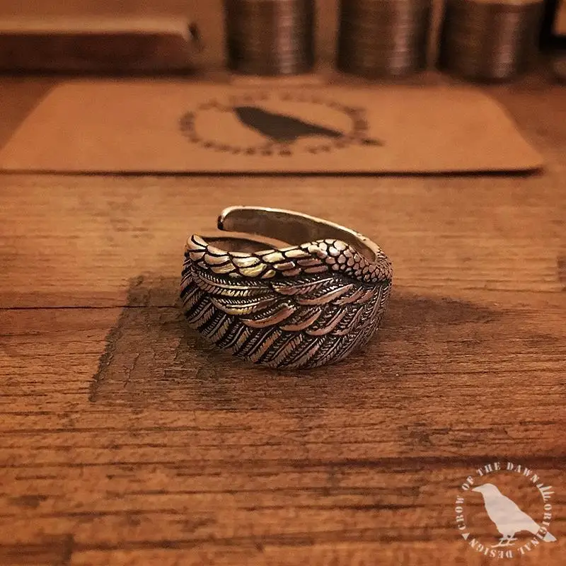 

Оригинальные японские и корейские богемные крылья RetroNew без Инкрустированного узора преувеличенные изысканные женские серебряные украшен...