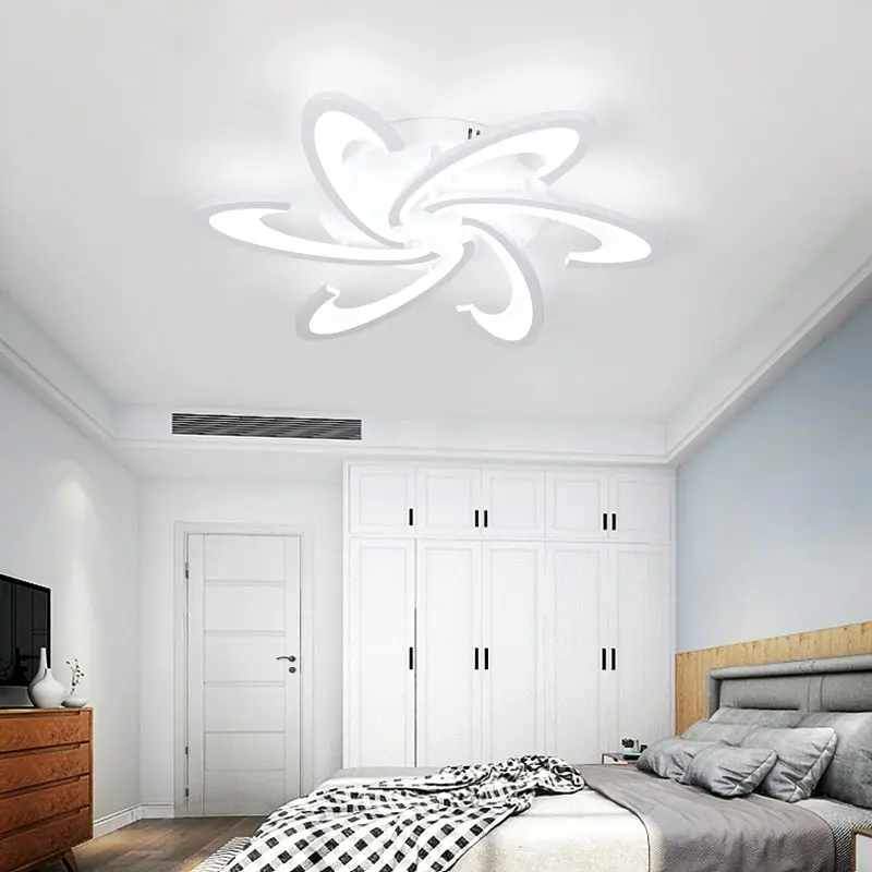 Современная белая люстра светодиодное освещение лампа для установки в помещении