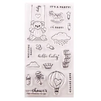 t2184 silicone clear stamps for scrapbooking animal decoration embossing folder craft rubber stamp tools new