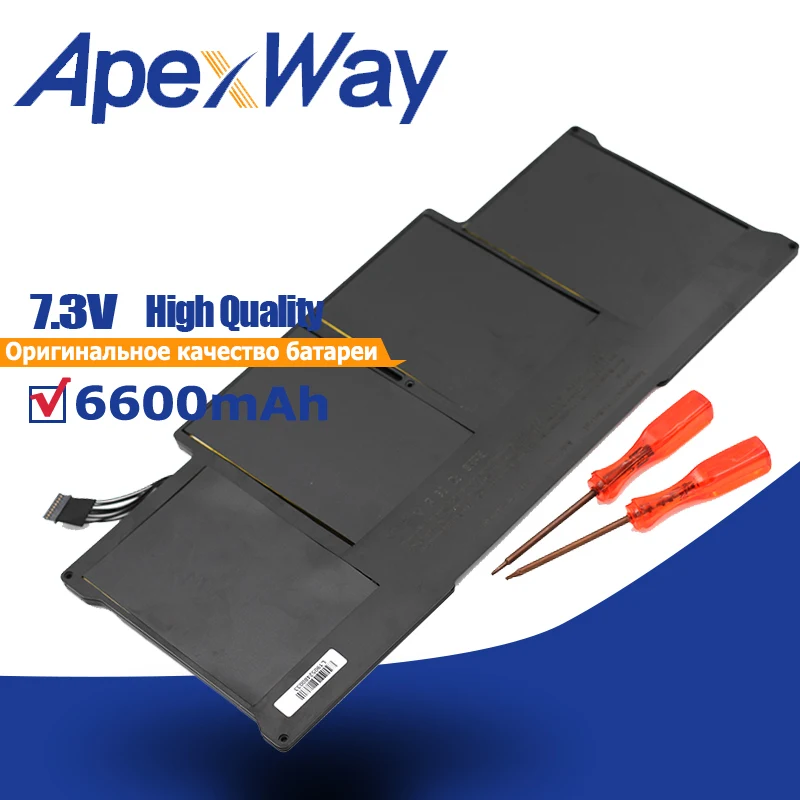 7 3 V 6600mAh Аккумулятор ноутбука A1405 для Apple Macbook Air 13 &quotA1369 (Mid 2011) A1466 2012)&quot Core i5 &quot(Mid