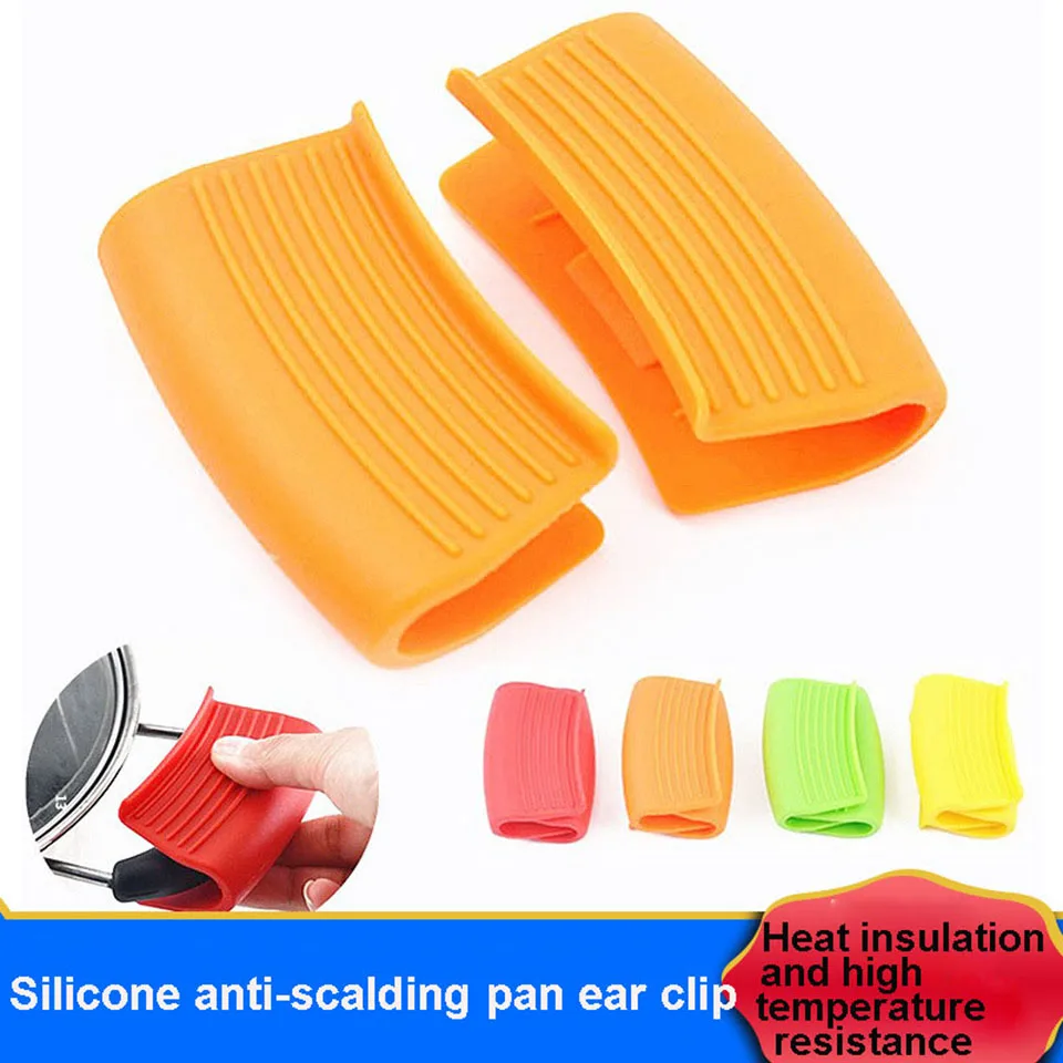 

Heat Insulated Silicone Pot Holders Pinch Grips Oven Mitts Scald-Proof Pot Grip Cover Holder for Pans Frying Pans Griddles