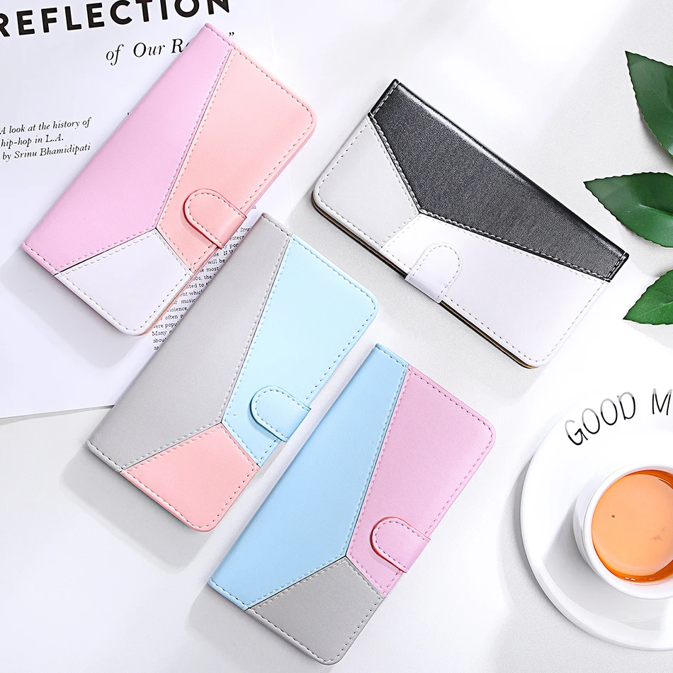 Чехол книжка трехцветный для LG Stylo 4 чехол подставка K40 K50 Q60 W10 K12 Plus X4 K30 2019 Q Stylus Q8 2018