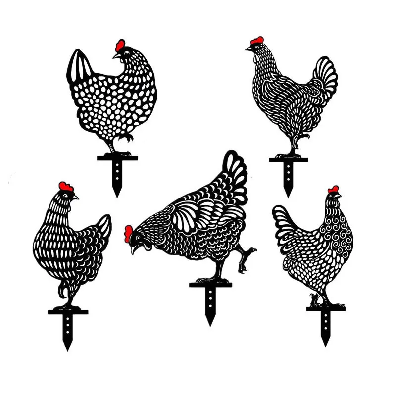 

Искусство для куриного двора, садовые статуи, подставки для газона, пластиковый декоративный подарок для куриного двора, украшение для сада...