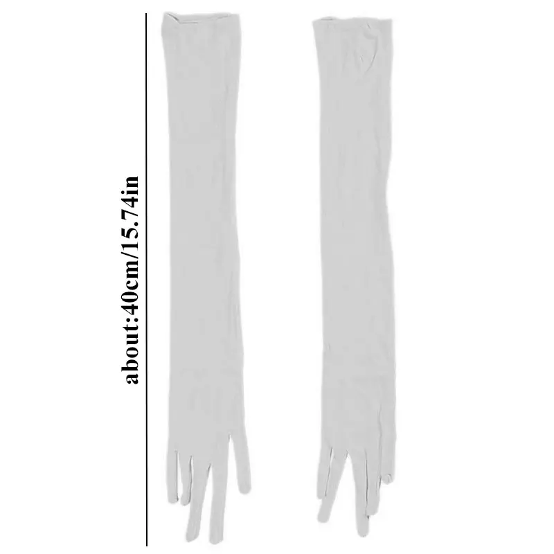 

1Pair Sexy Smooth Pantyhose Tights Stockings Sheer Seamles Long Gloves Mittens For Sun Protection Bride Glove Seamless Driving